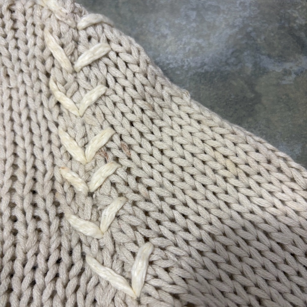 For Love & Lemons Knitz Denver Fringe Crop Sweater Sz M Boho Whimsical Grunge - Picture 9 of 13